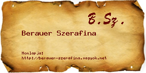 Berauer Szerafina névjegykártya